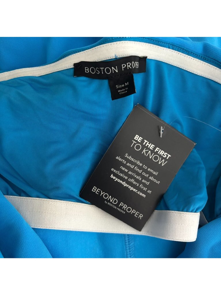 Boston Proper Halter Neck Mini Dress Medium Blue Stretch Shelf Bra New — image 6 of 7